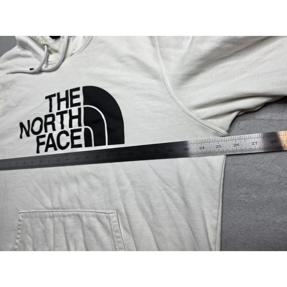 The North Face Half Dome Hoodie Men's XL White Graphic Cotton Kangaroo Pocket
